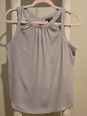 Express Grey Halter-Style Sleeveless Camisole. Medium